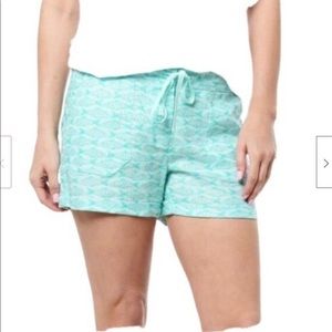 Vineyard Vines Women’s Blue Green Teal Fish Flowy Shorts Size 2